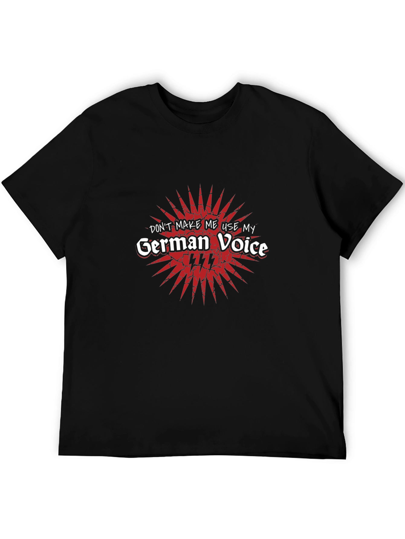 German Voice Mens Black Graphic Tee