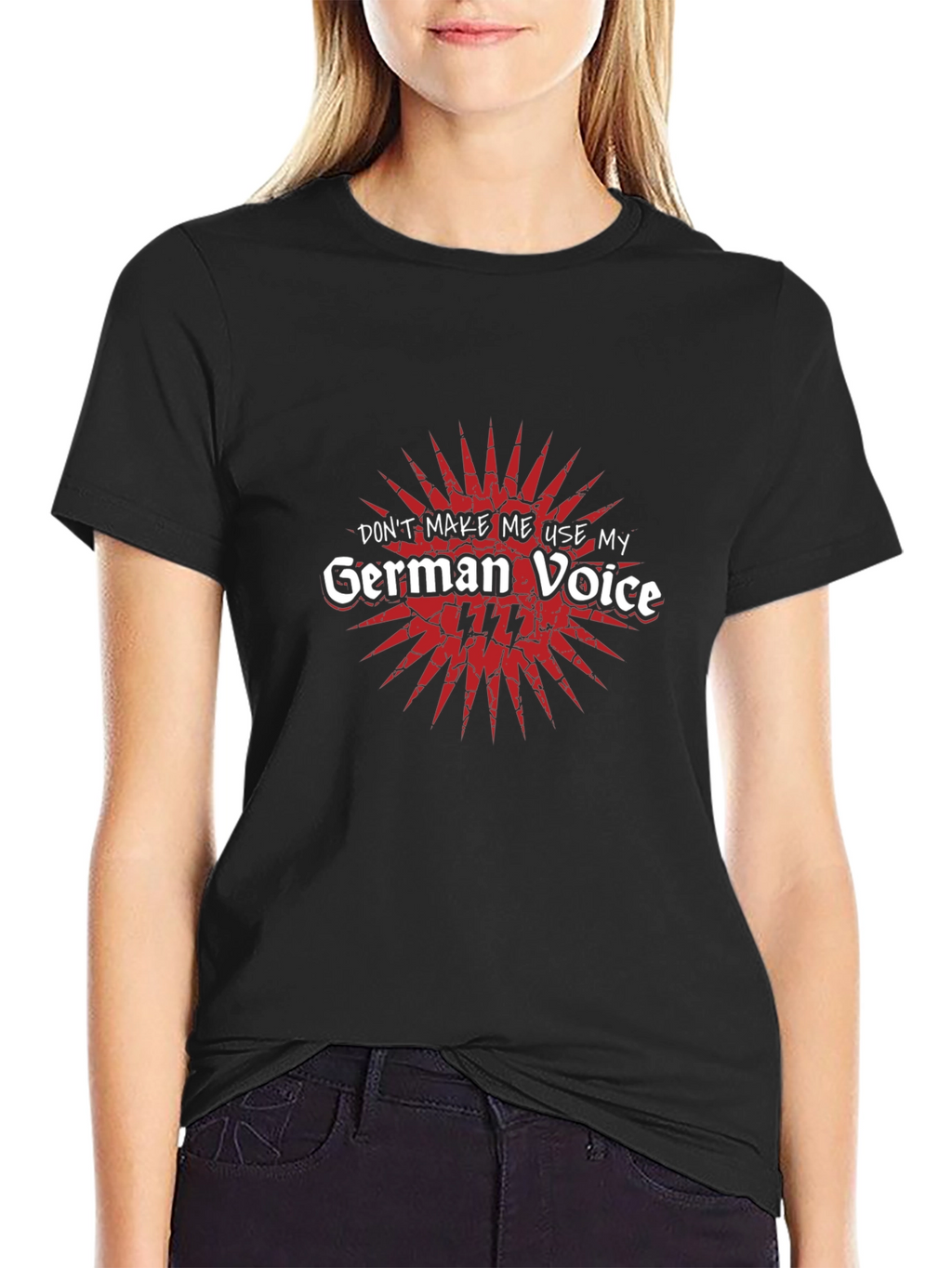 German Voice Mens Black Graphic Tee