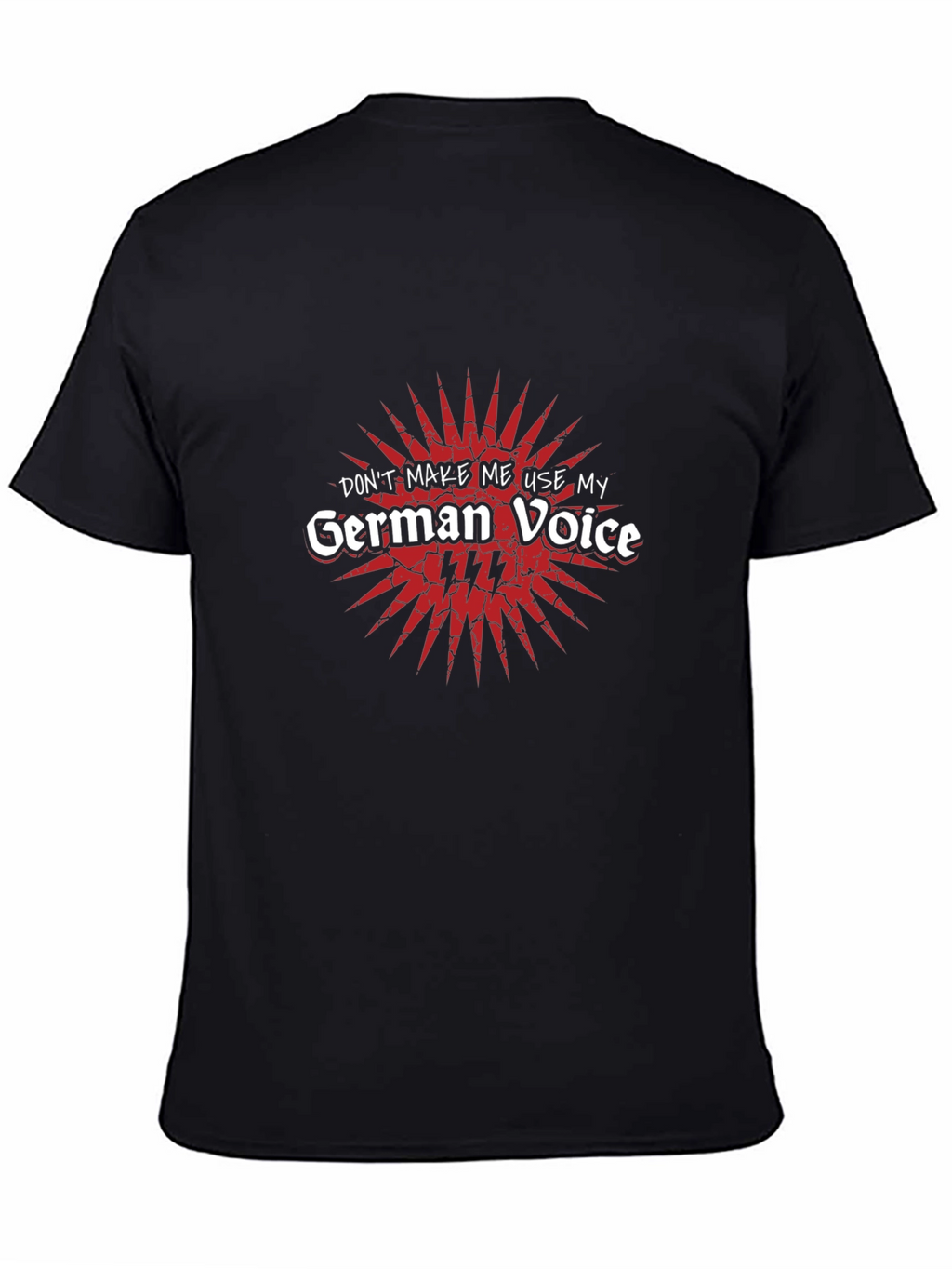 German Voice Mens Black Graphic Tee