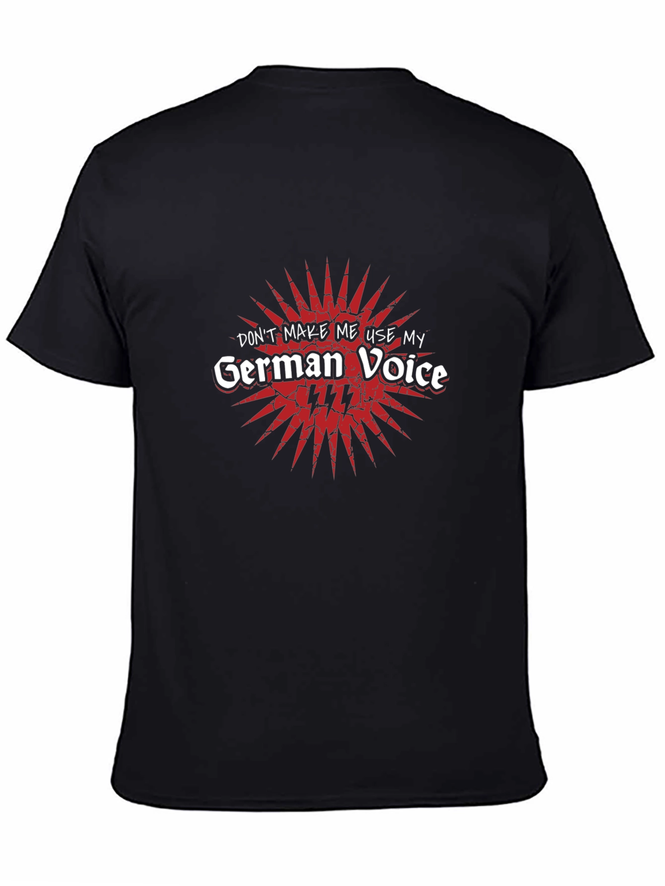 German Voice Mens Black Graphic Tee