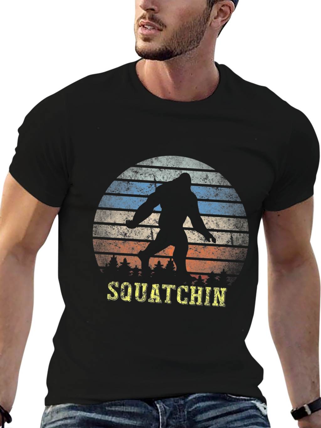 Squatchin Retro Sunset T-Shirt