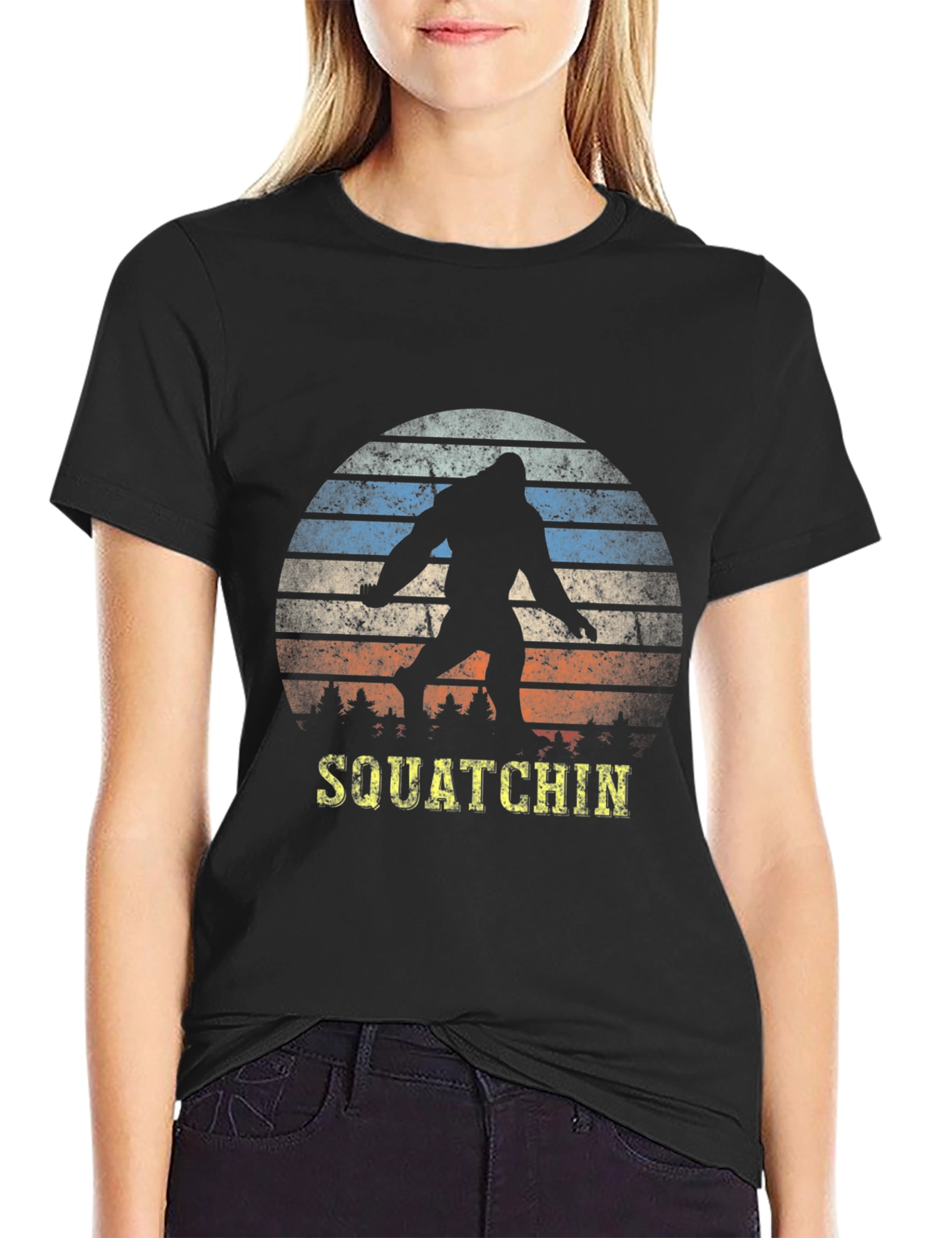 Squatchin Retro Sunset T-Shirt