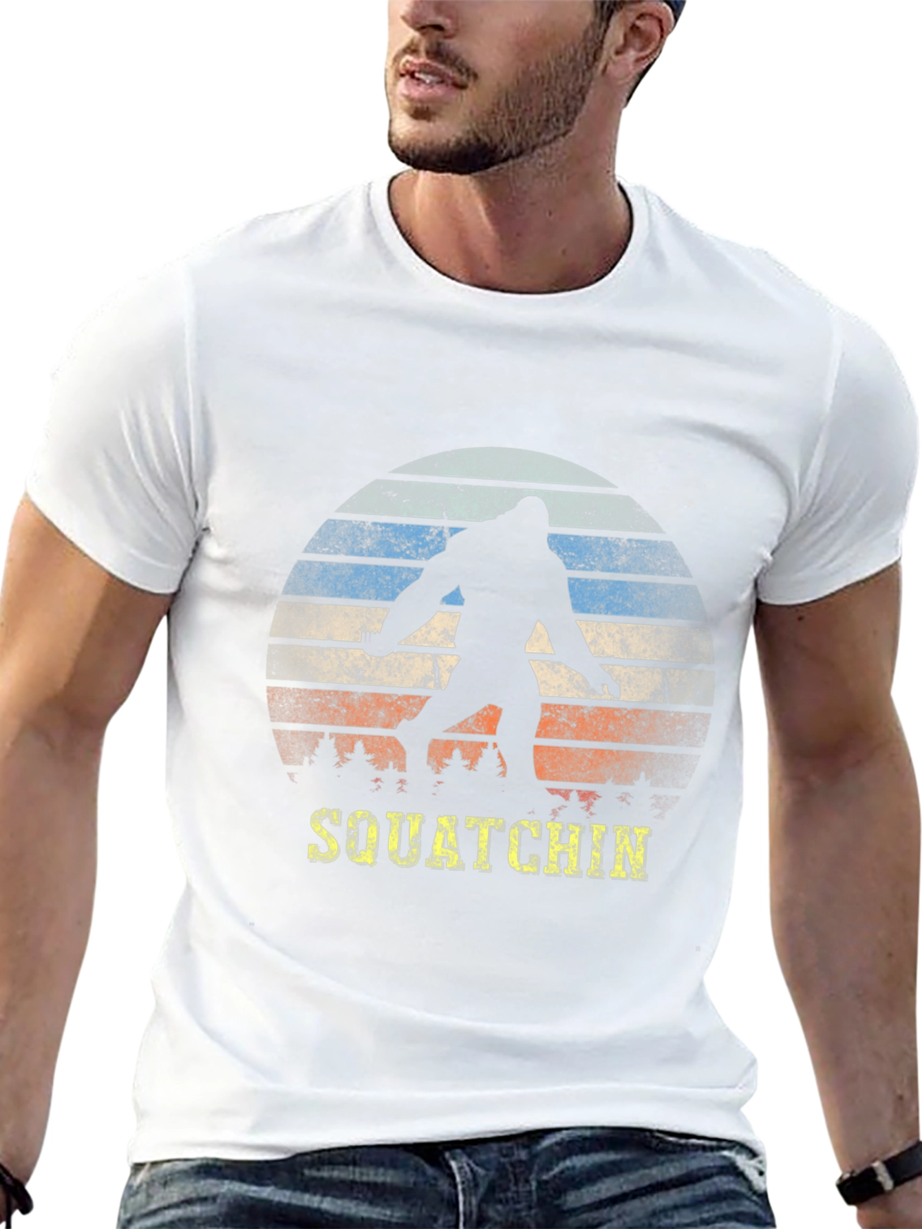 Squatchin Retro Sunset T-Shirt