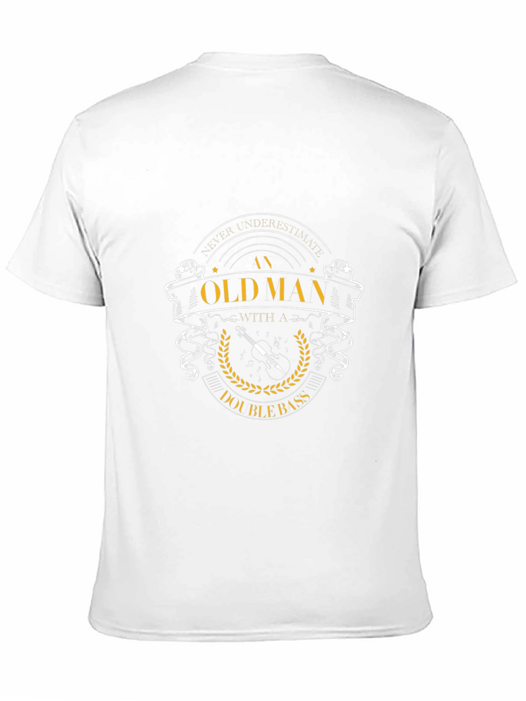 Old Man Double Bass T-Shirt - Music Lover Tee