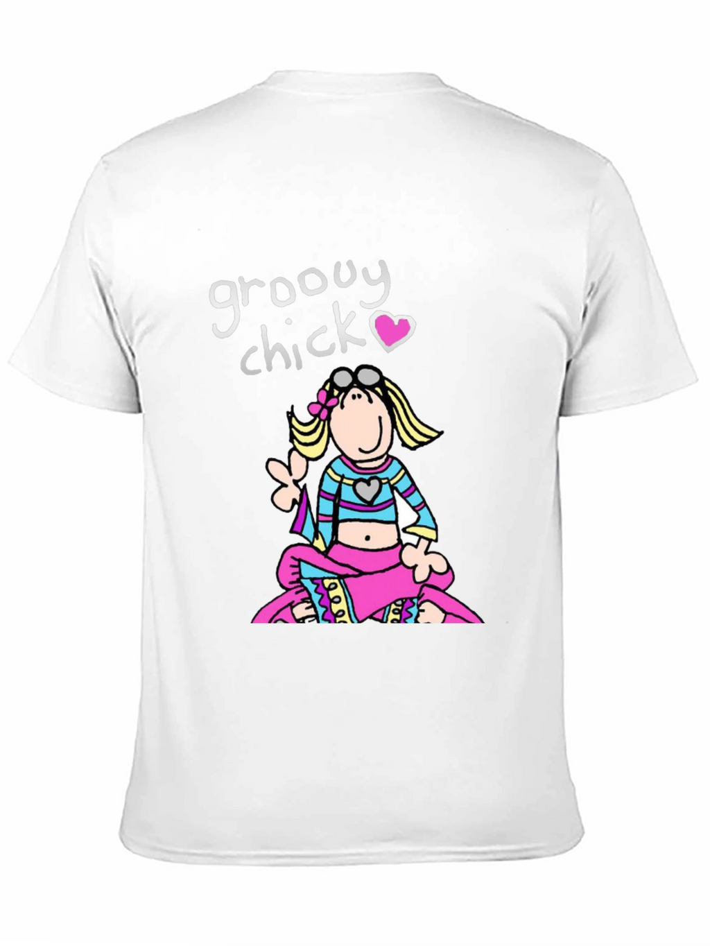Groovy Chick T-Shirt - Retro Cartoon Peace