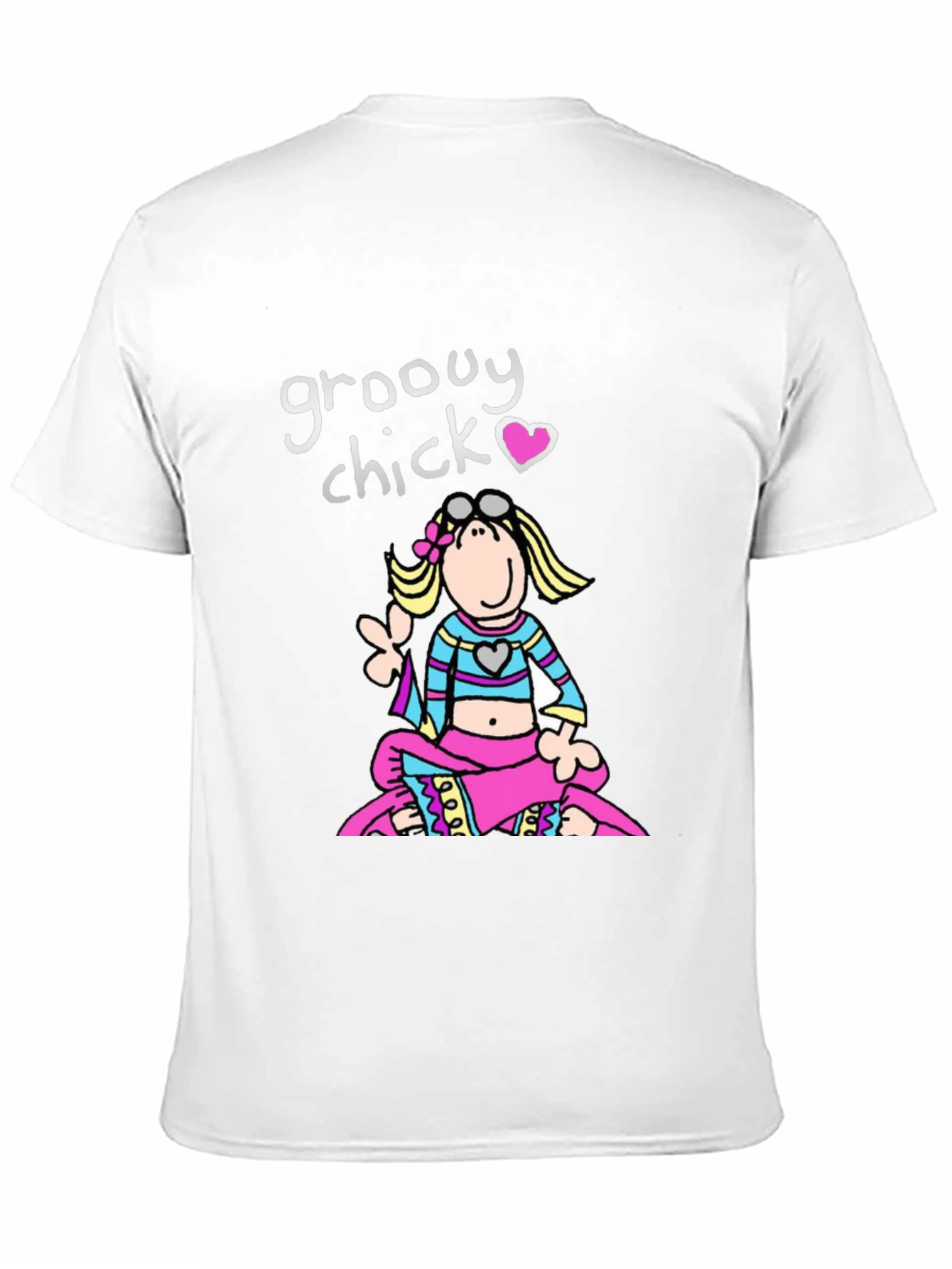 Groovy Chick T-Shirt - Retro Cartoon Peace