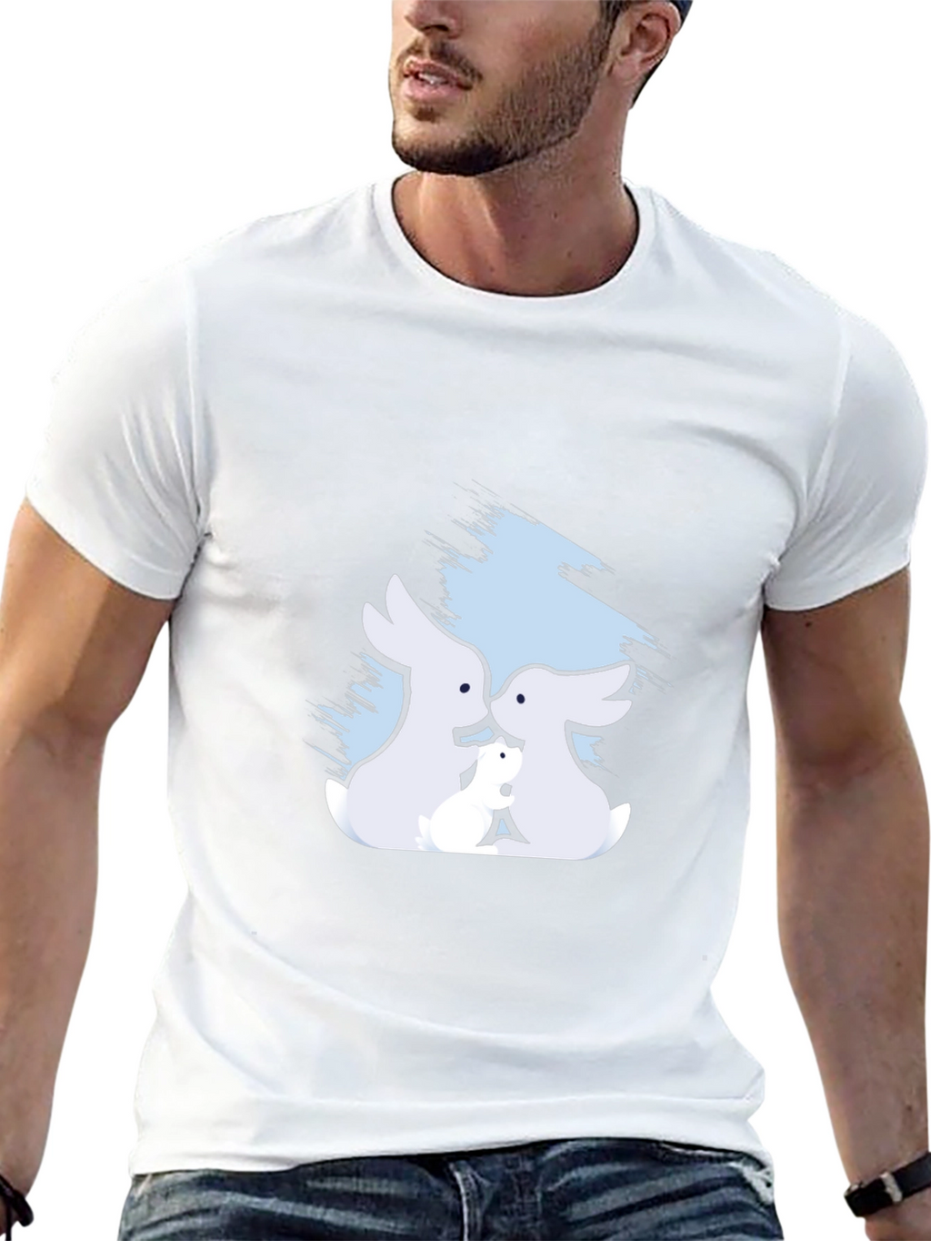 Bunny Family T-Shirt - Soft Cotton Tee