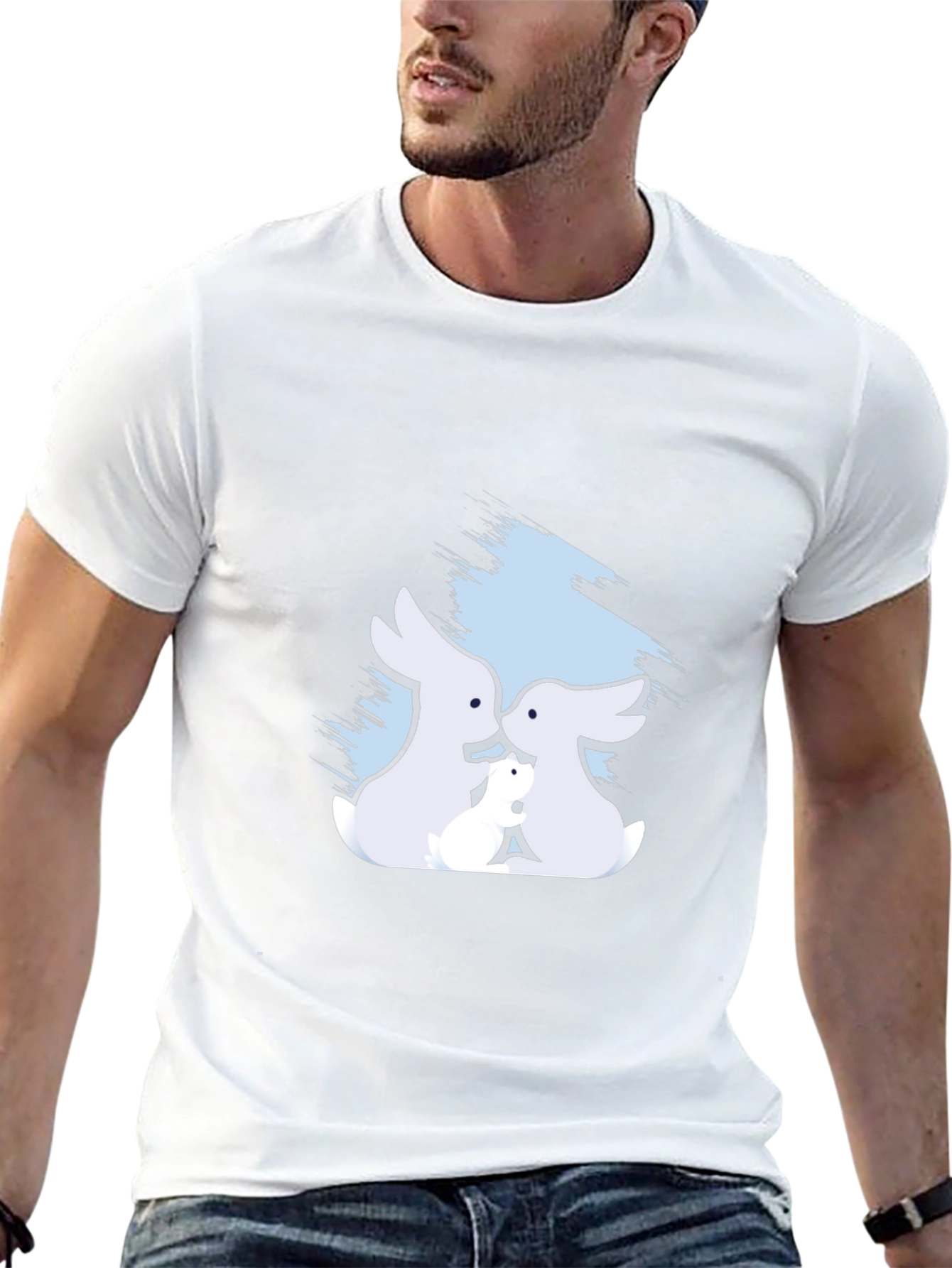 Bunny Family T-Shirt - Soft Cotton Tee