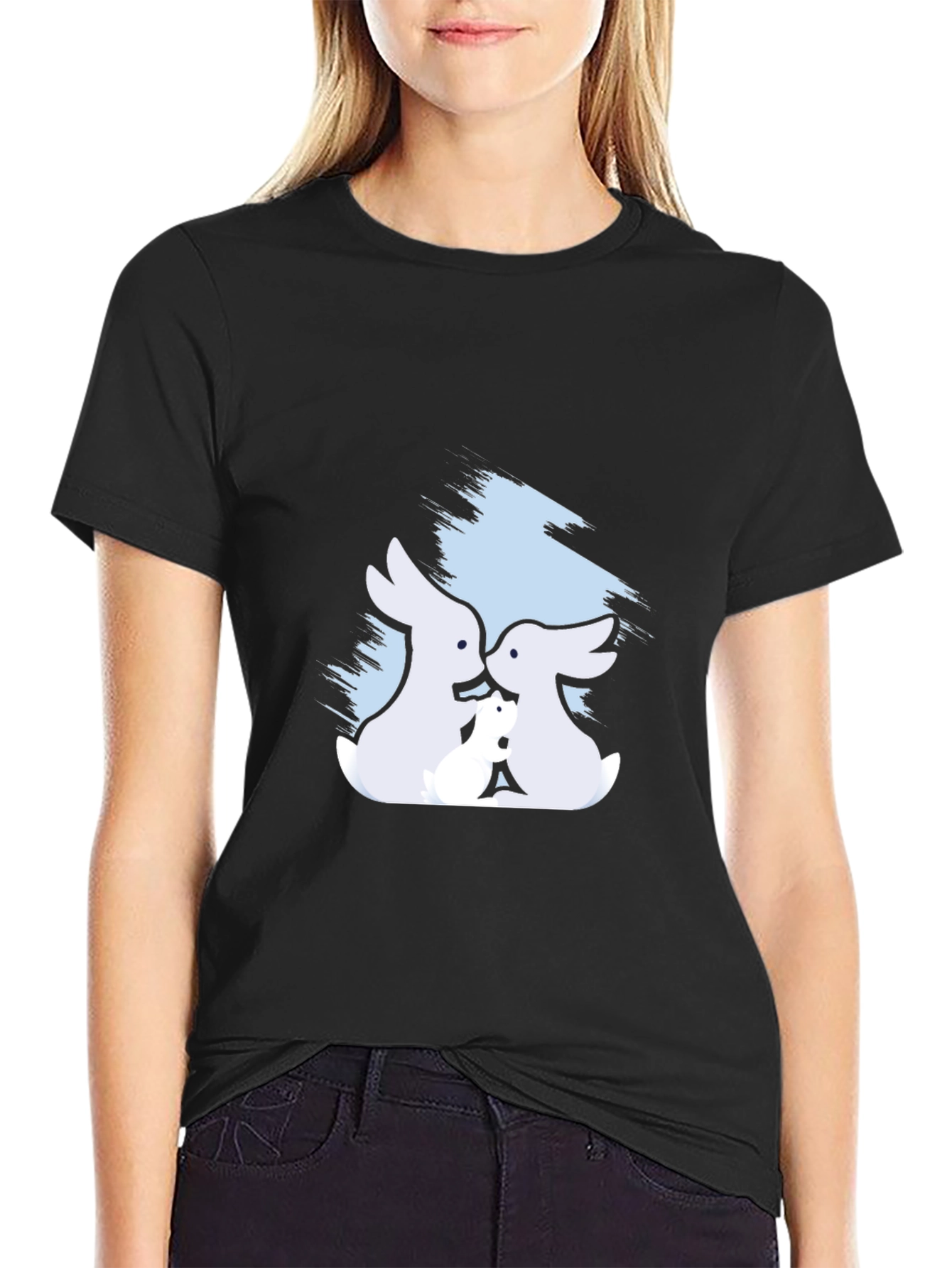Bunny Family T-Shirt - Soft Cotton Tee