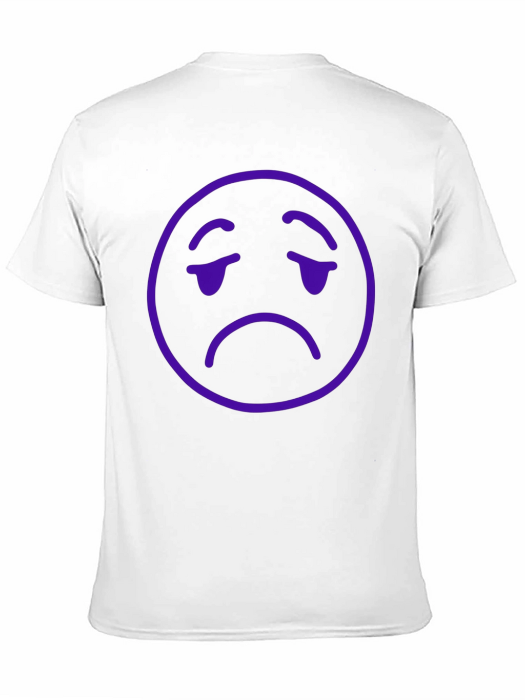Sad Emoji Graphic T-Shirt - Black