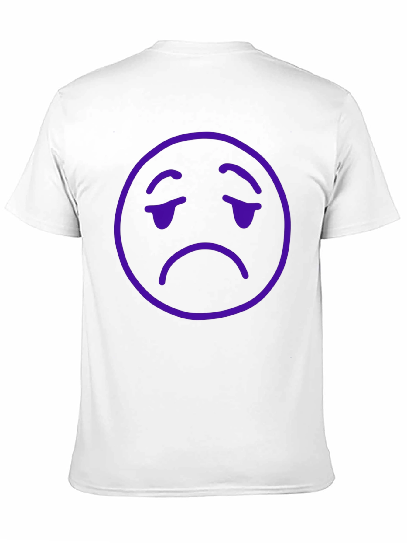 Sad Emoji Graphic T-Shirt - Black