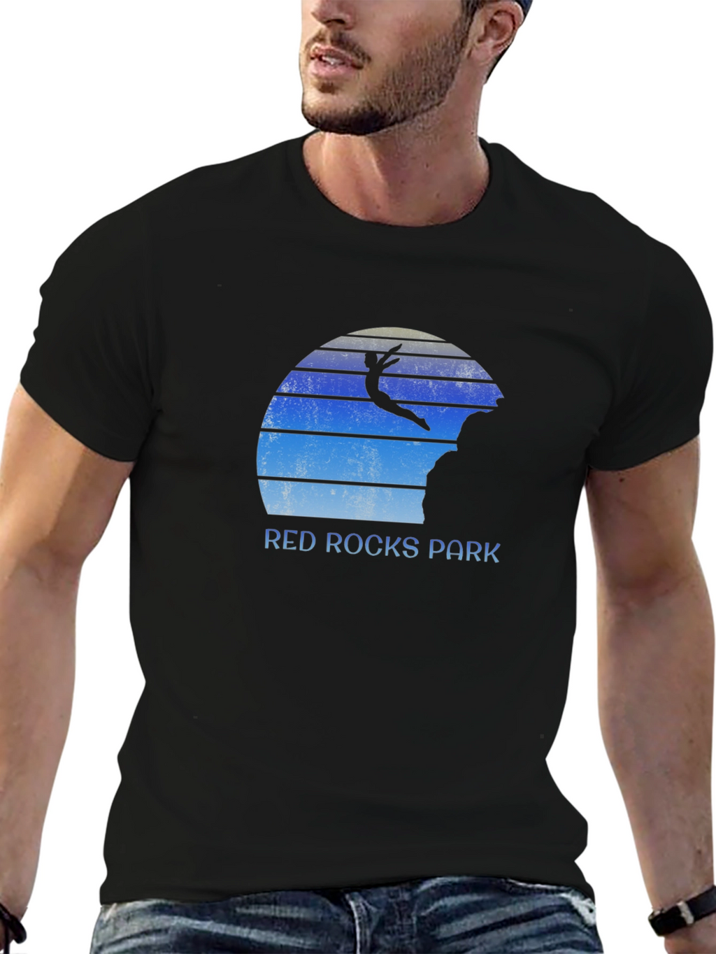 Red Rocks Park T-Shirt Black Graphic Tee
