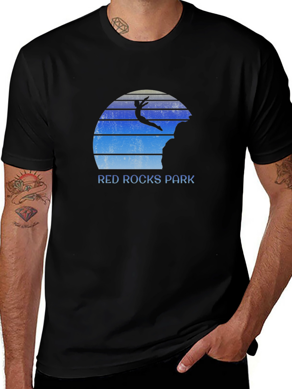 Red Rocks Park T-Shirt Black Graphic Tee