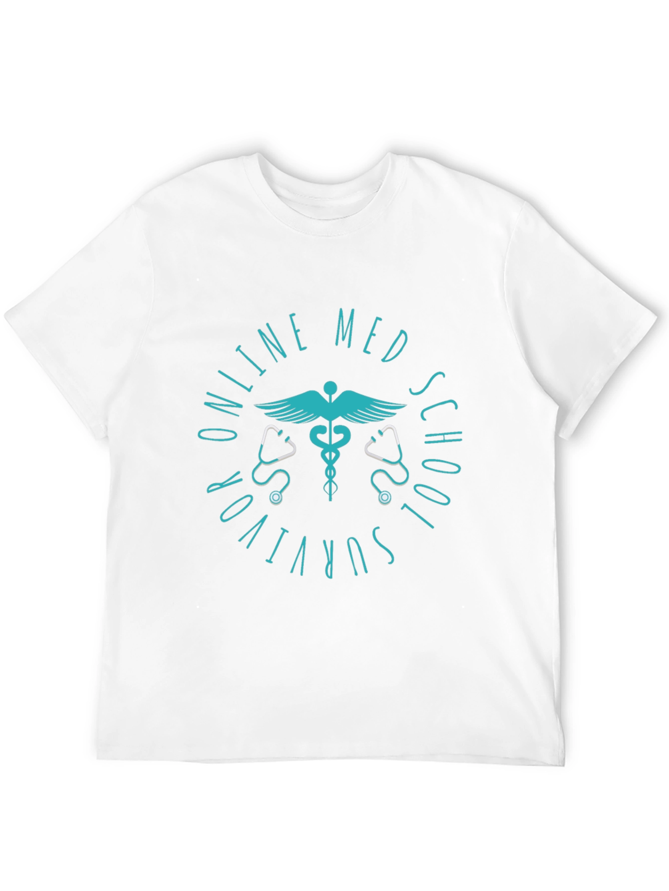 Online Med School Survivor Black Tee