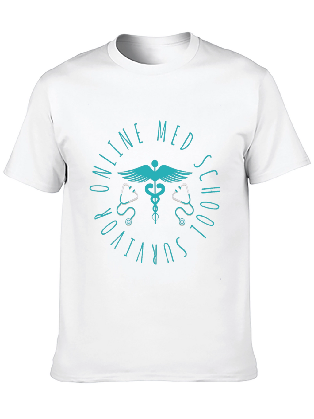 Online Med School Survivor Black Tee