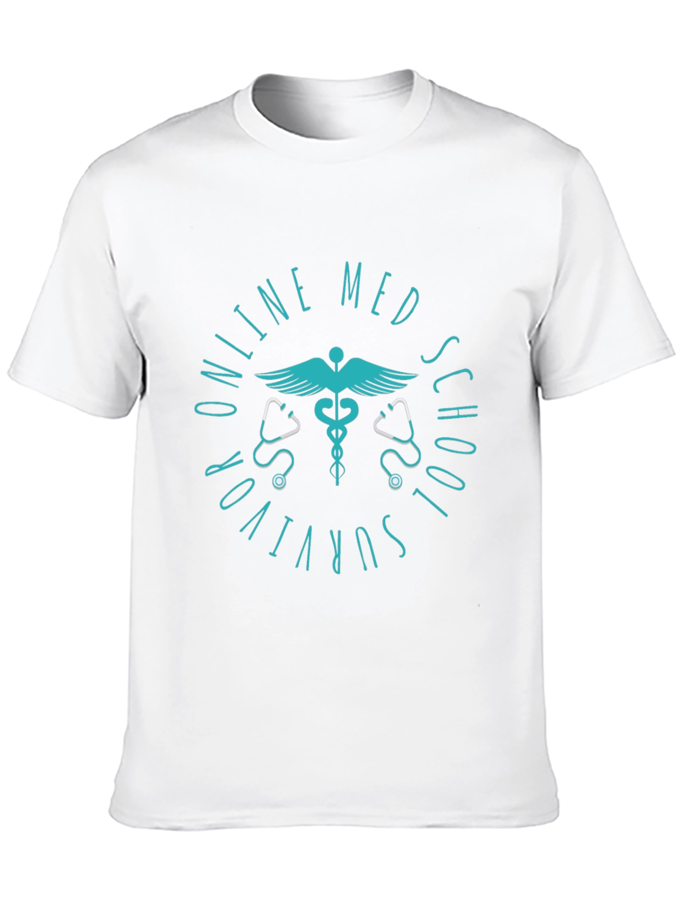 Online Med School Survivor Black Tee