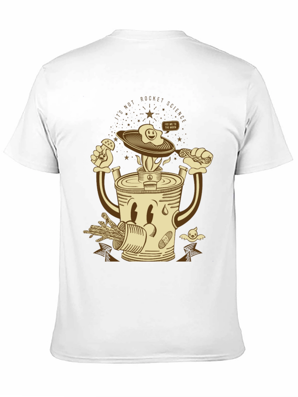 Humorous Fry Me To The Moon Graphic Tee