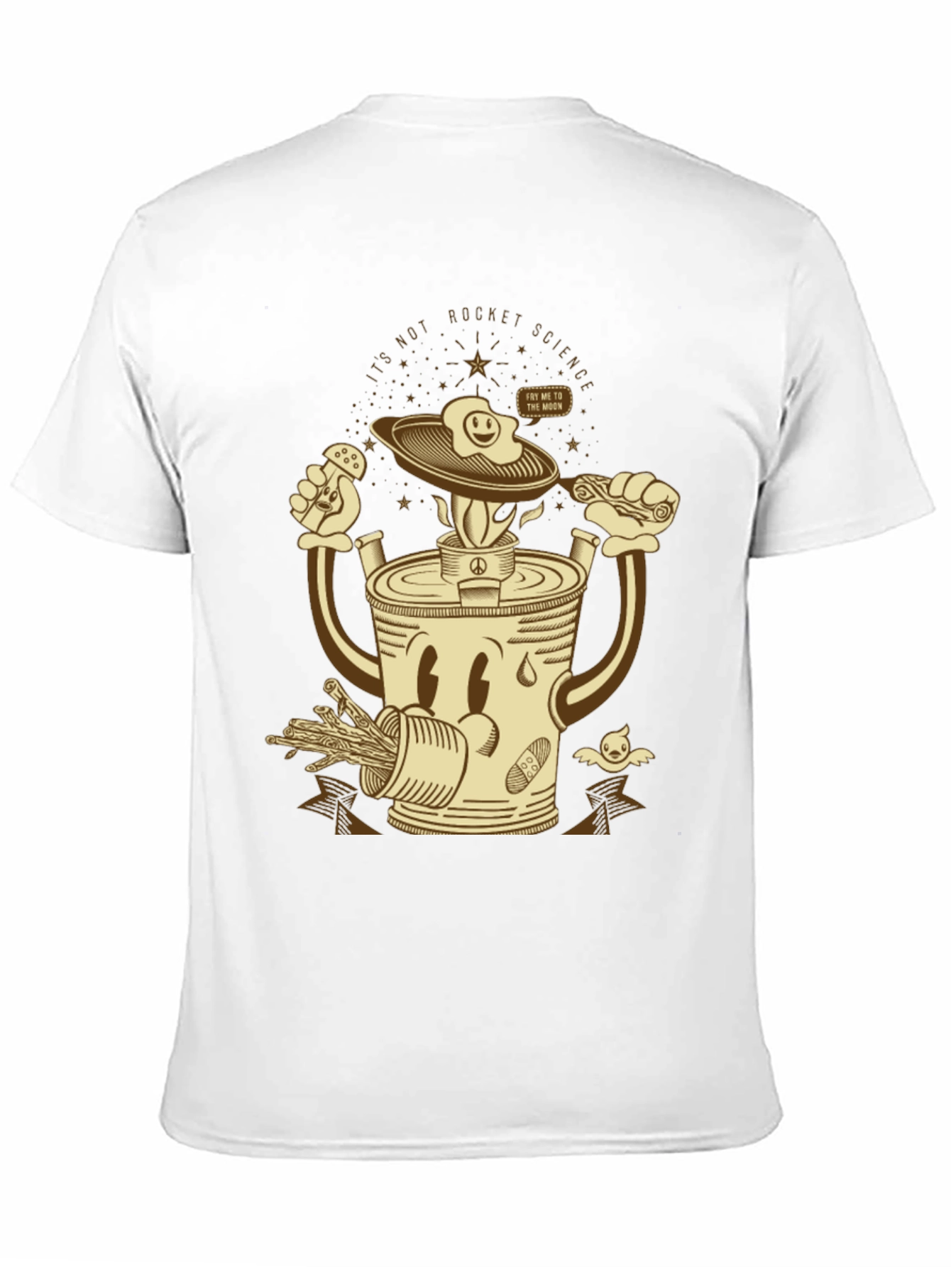 Humorous Fry Me To The Moon Graphic Tee
