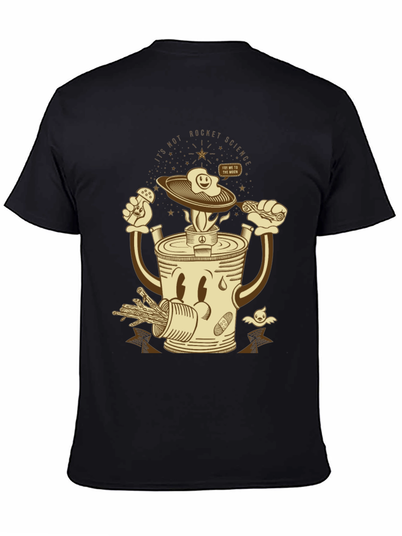 Humorous Fry Me To The Moon Graphic Tee