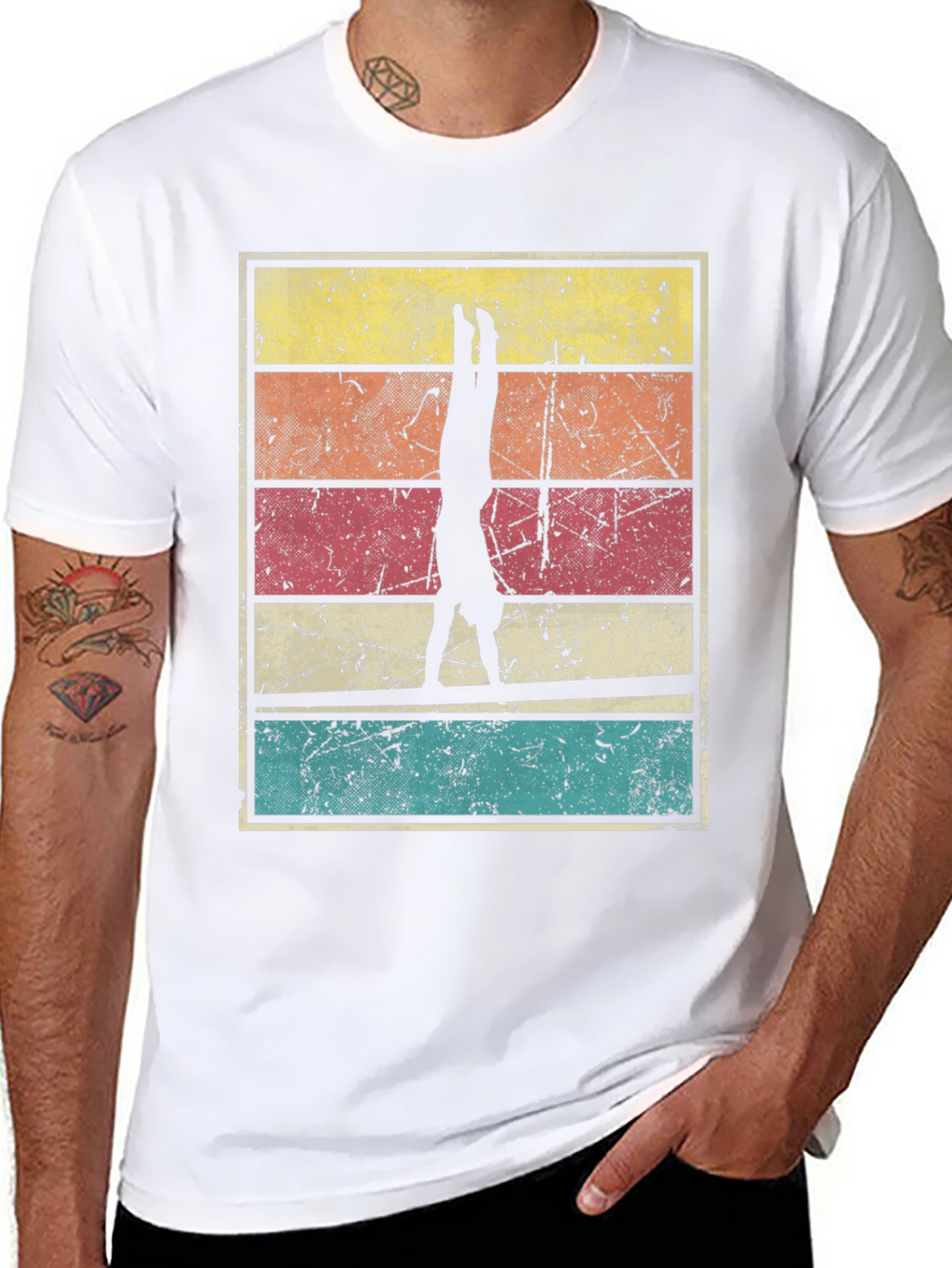 Retro Gymnast Handstand T-Shirt