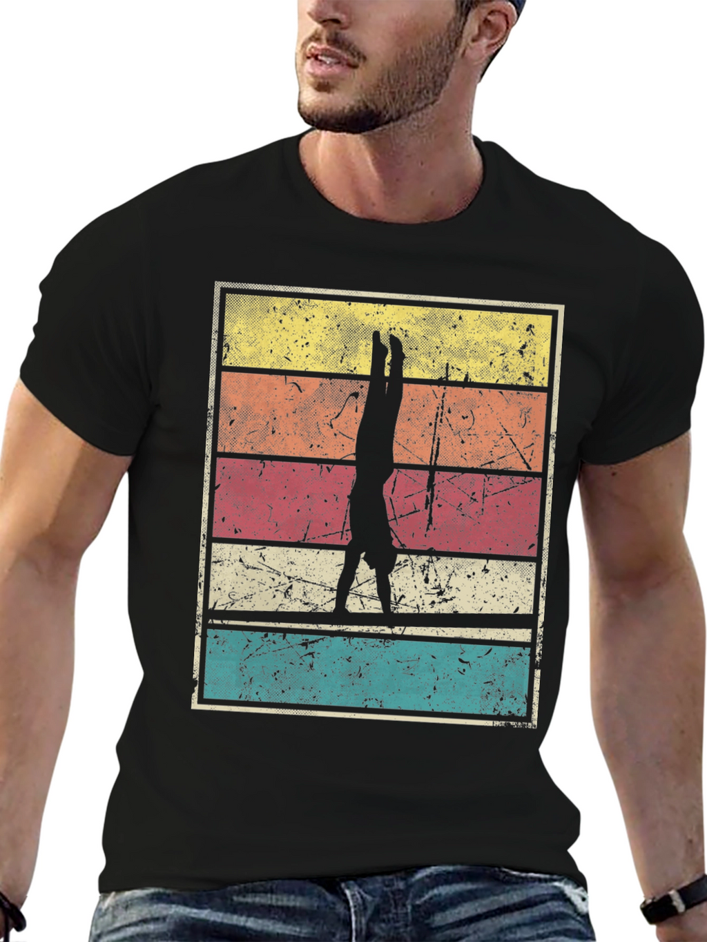 Retro Gymnast Handstand T-Shirt