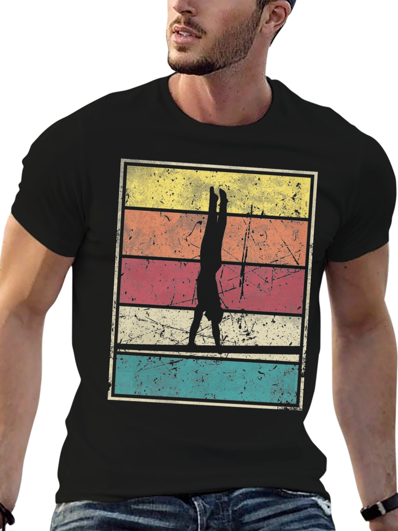 Retro Gymnast Handstand T-Shirt