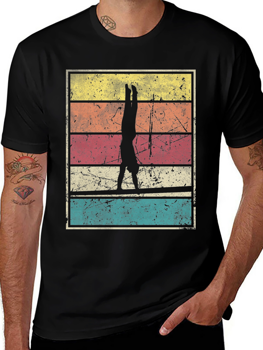 Retro Gymnast Handstand T-Shirt
