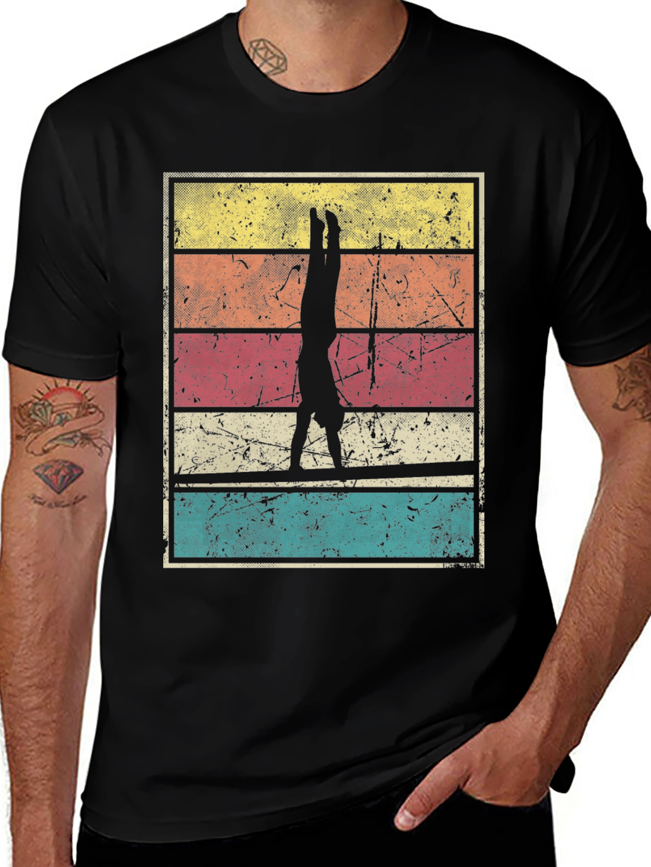 Retro Gymnast Handstand T-Shirt