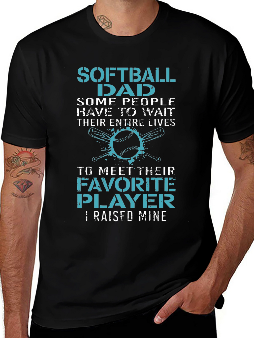 Softball Dad T-Shirt - Raised Mine Tee