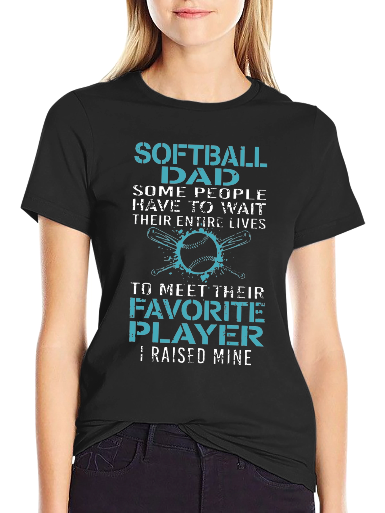 Softball Dad T-Shirt - Raised Mine Tee