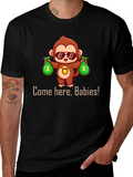 Monkey Money Bags Graphic T-Shirt
