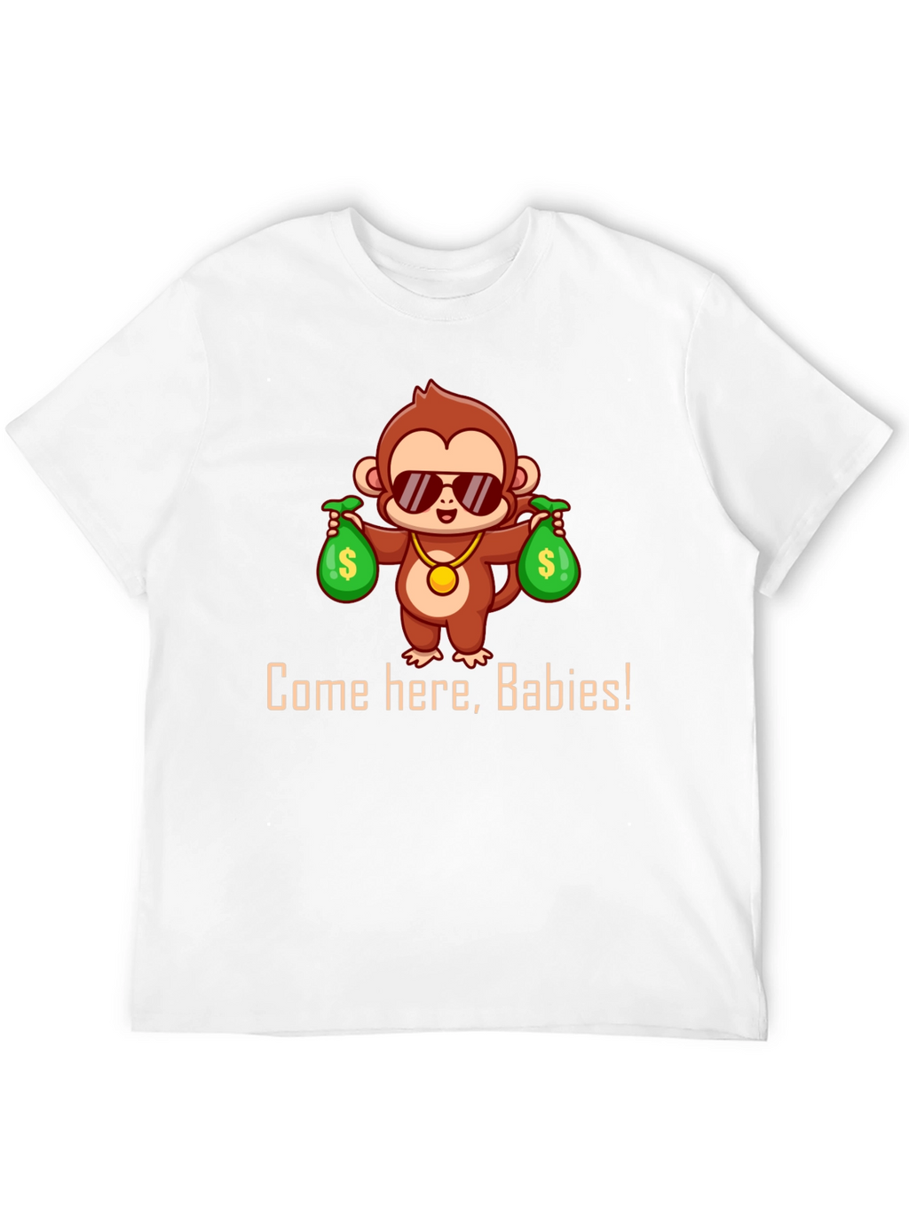 Monkey Money Bags Graphic T-Shirt