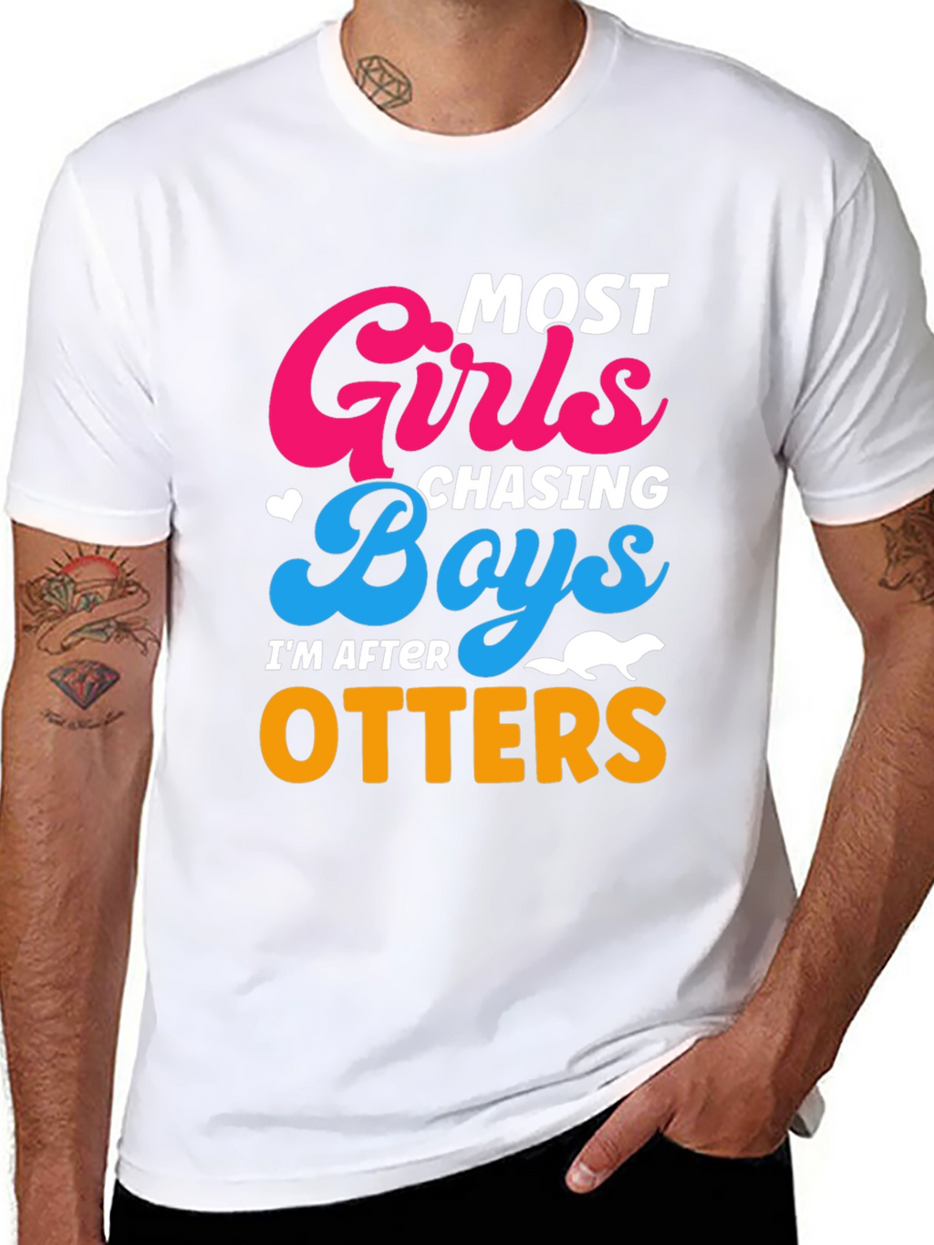 Most Girls Chasing Boys Im After Otters T-Shirt