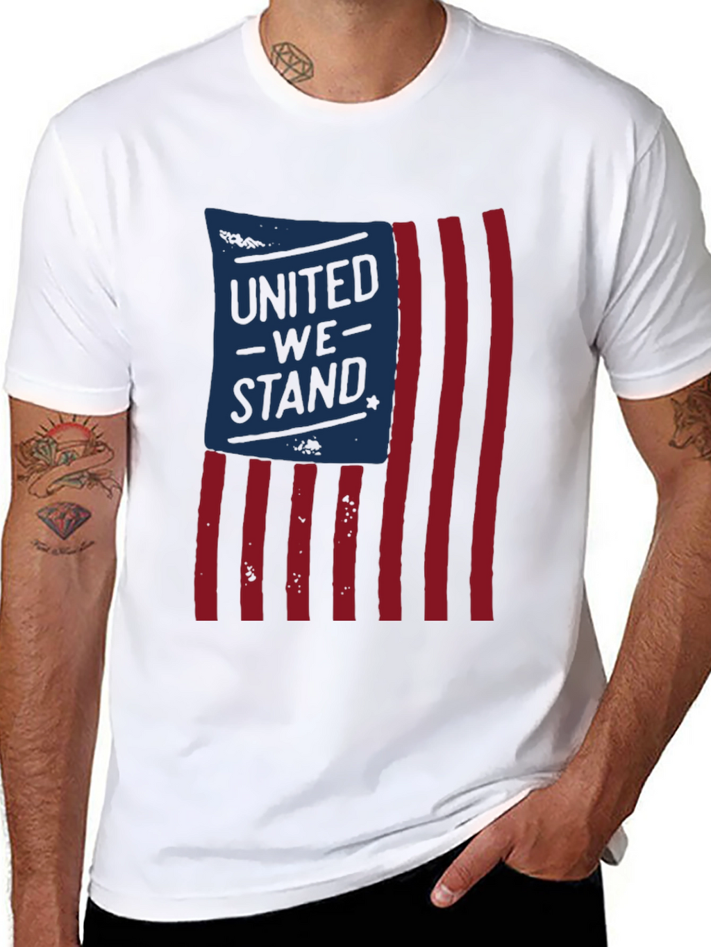 United We Stand Graphic T-Shirt - Patriotic Tee
