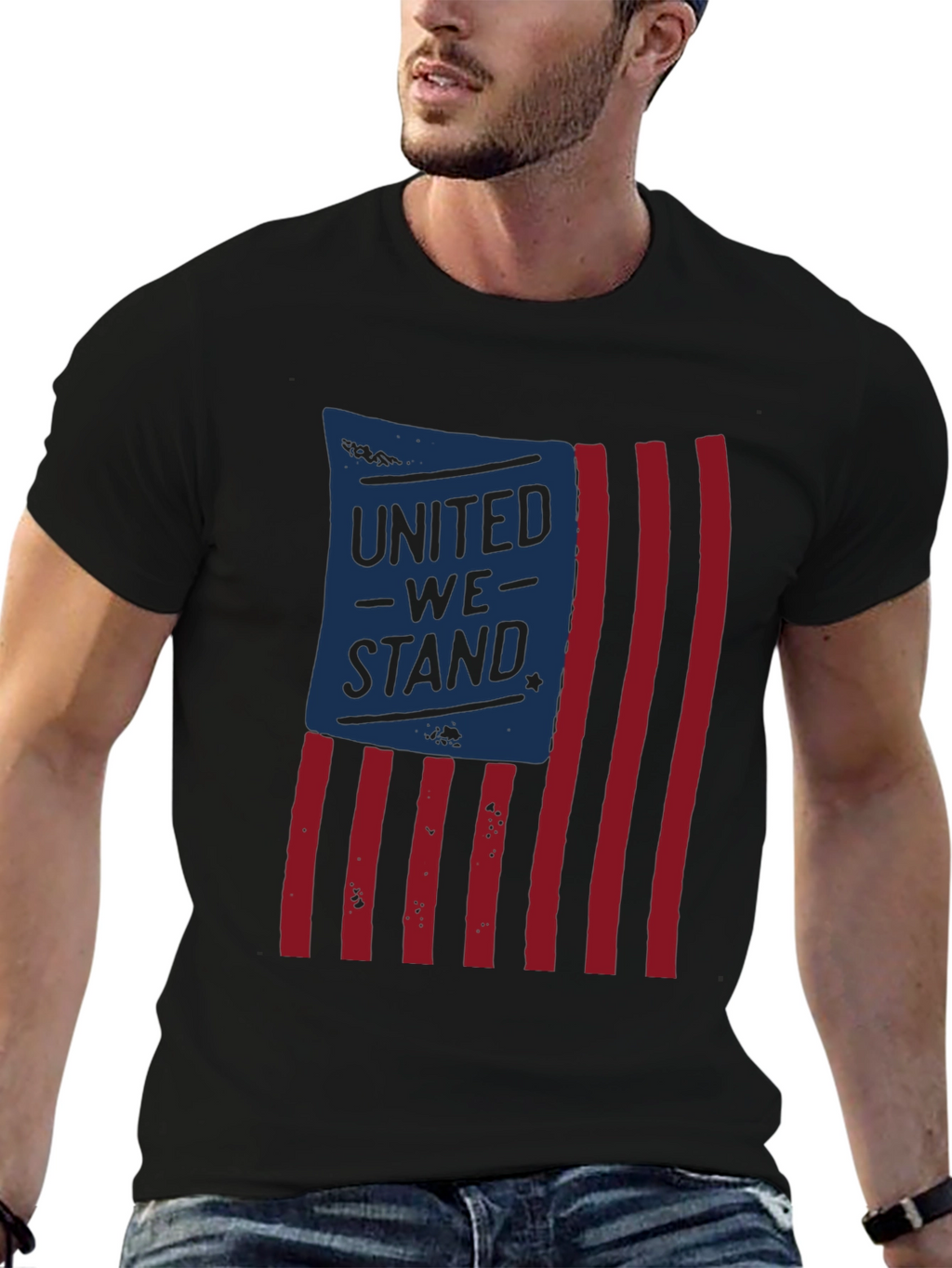 United We Stand Graphic T-Shirt - Patriotic Tee