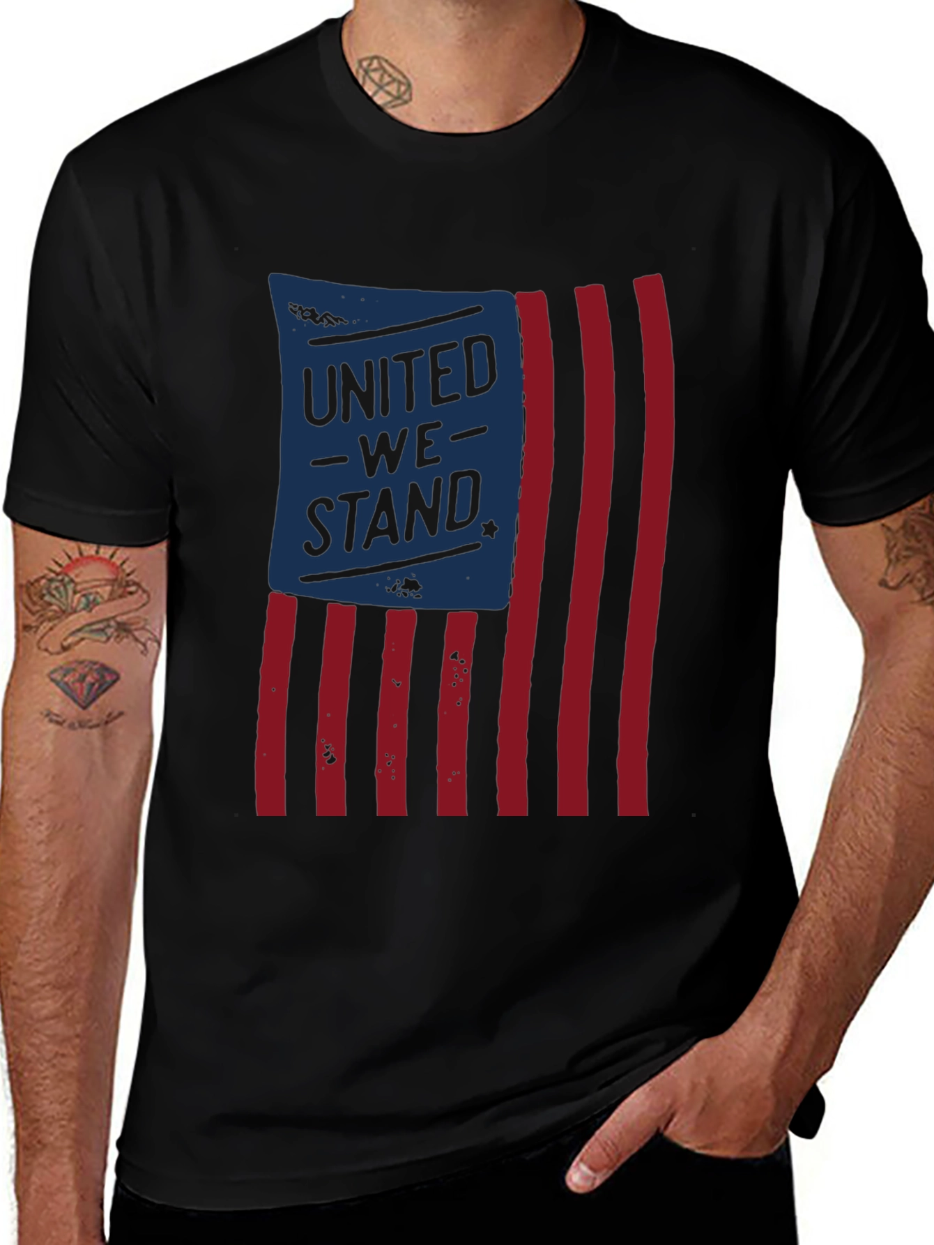 United We Stand Graphic T-Shirt - Patriotic Tee