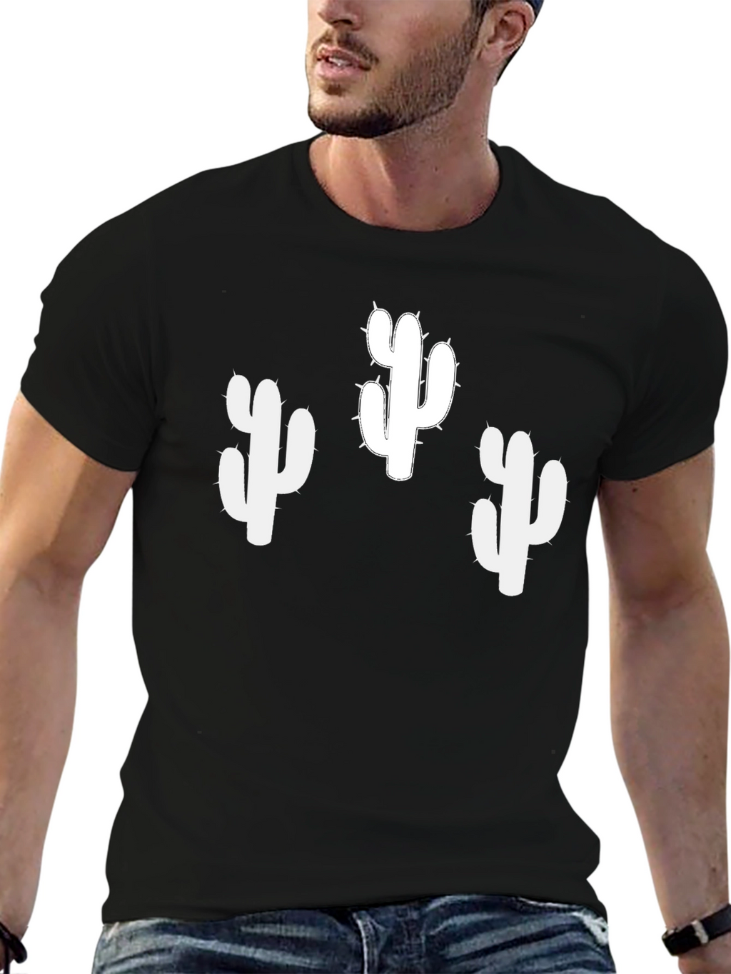 Cactus T-Shirt - Black Cotton Tee