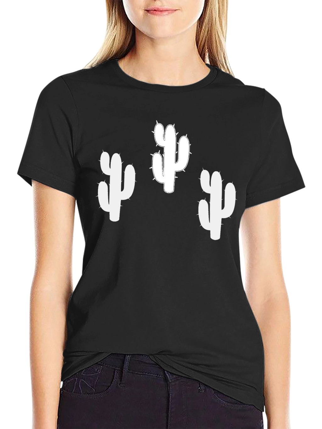 Cactus T-Shirt - Black Cotton Tee