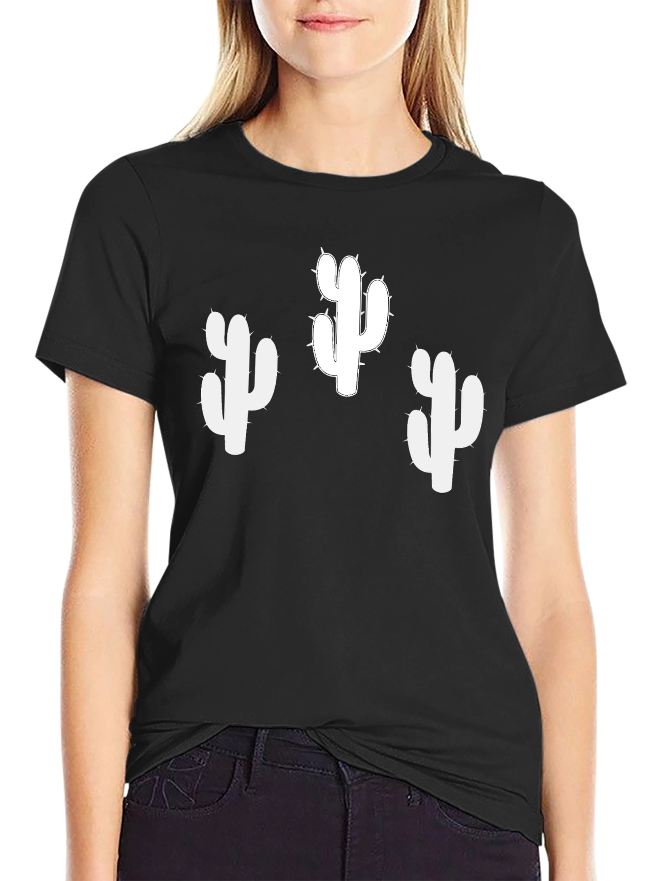 Cactus T-Shirt - Black Cotton Tee