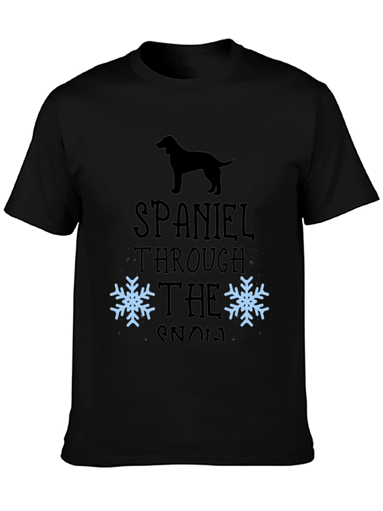 Spaniel Through The Snow T-Shirt
