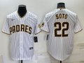 Men's San Diego Padres Juan Soto #22 White Home Replica Player Jerseys