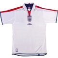 2004 England Home White Retro Soccer Jersey Front