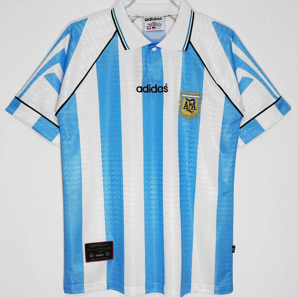 1996/97 Argentina Home Retro Soccer Jersey Front