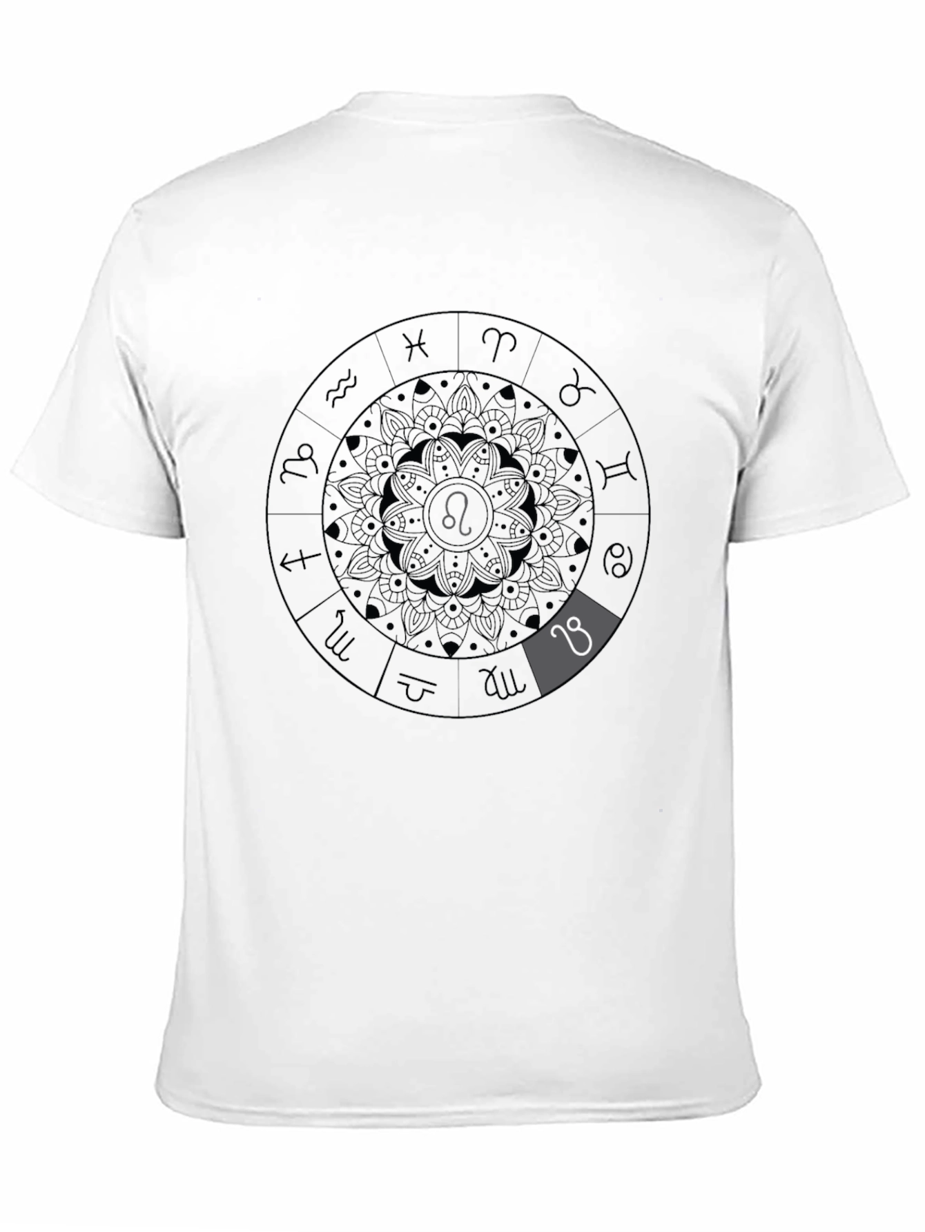 Zodiac Leo Constellation Black Graphic Tee