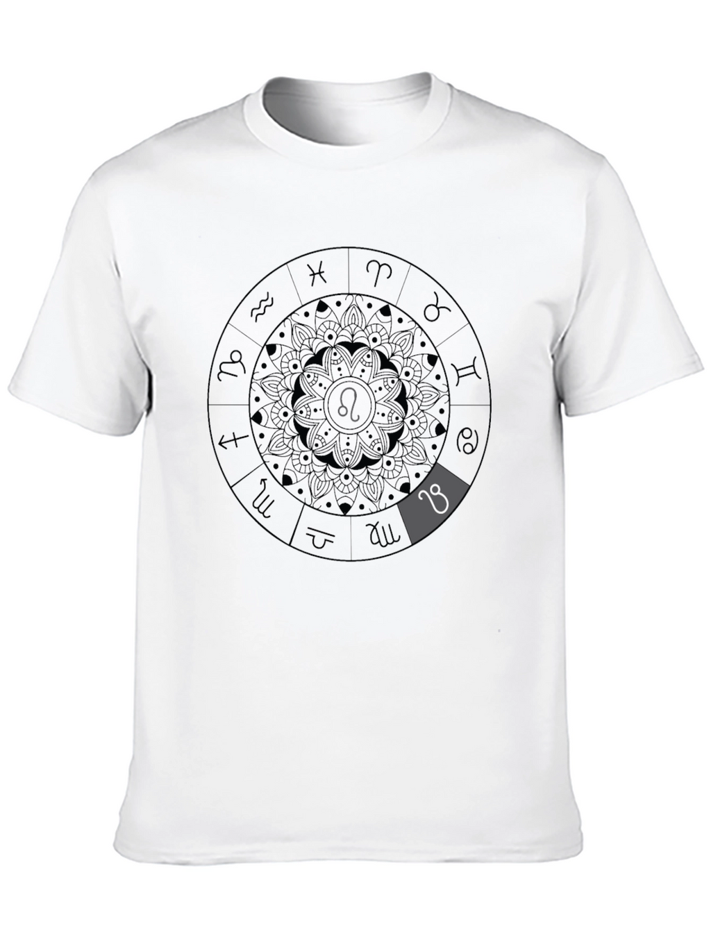 Zodiac Leo Constellation Black Graphic Tee