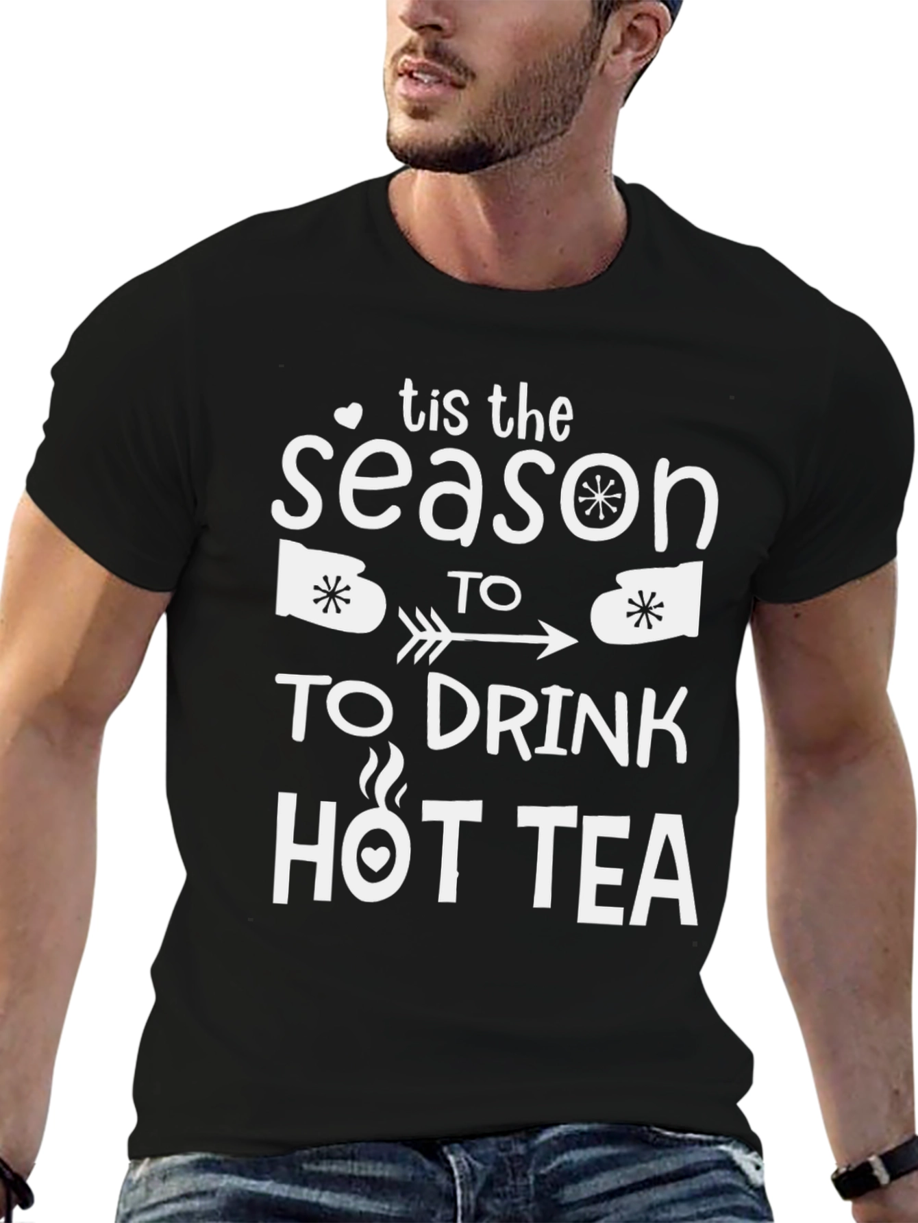 Tis the Season to Drink Hot Tea Graphic Tee