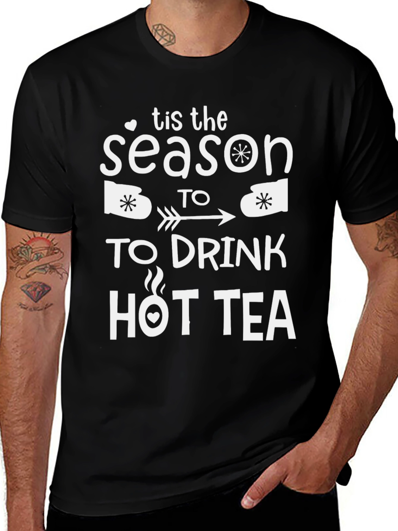 Tis the Season to Drink Hot Tea Graphic Tee