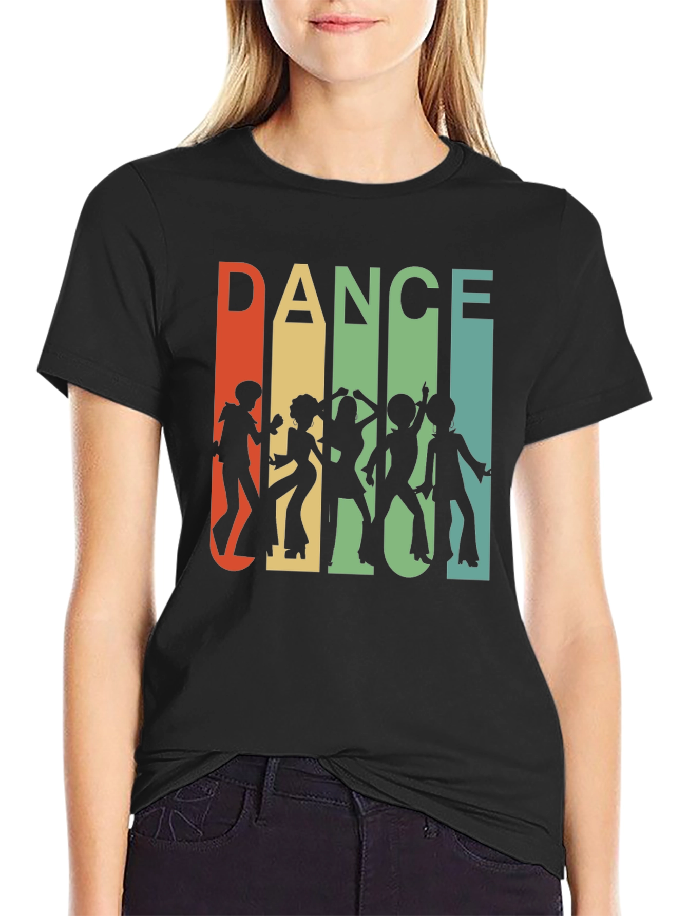 Retro Dance Silhouette Graphic Tee