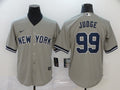 Men's New York Yankees Aaron Judge #99 Gray Replica Baseball Jerseys