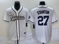 Men's New York Yankees Giancarlo Stanton #27 White Player Jerseys Joint Edition